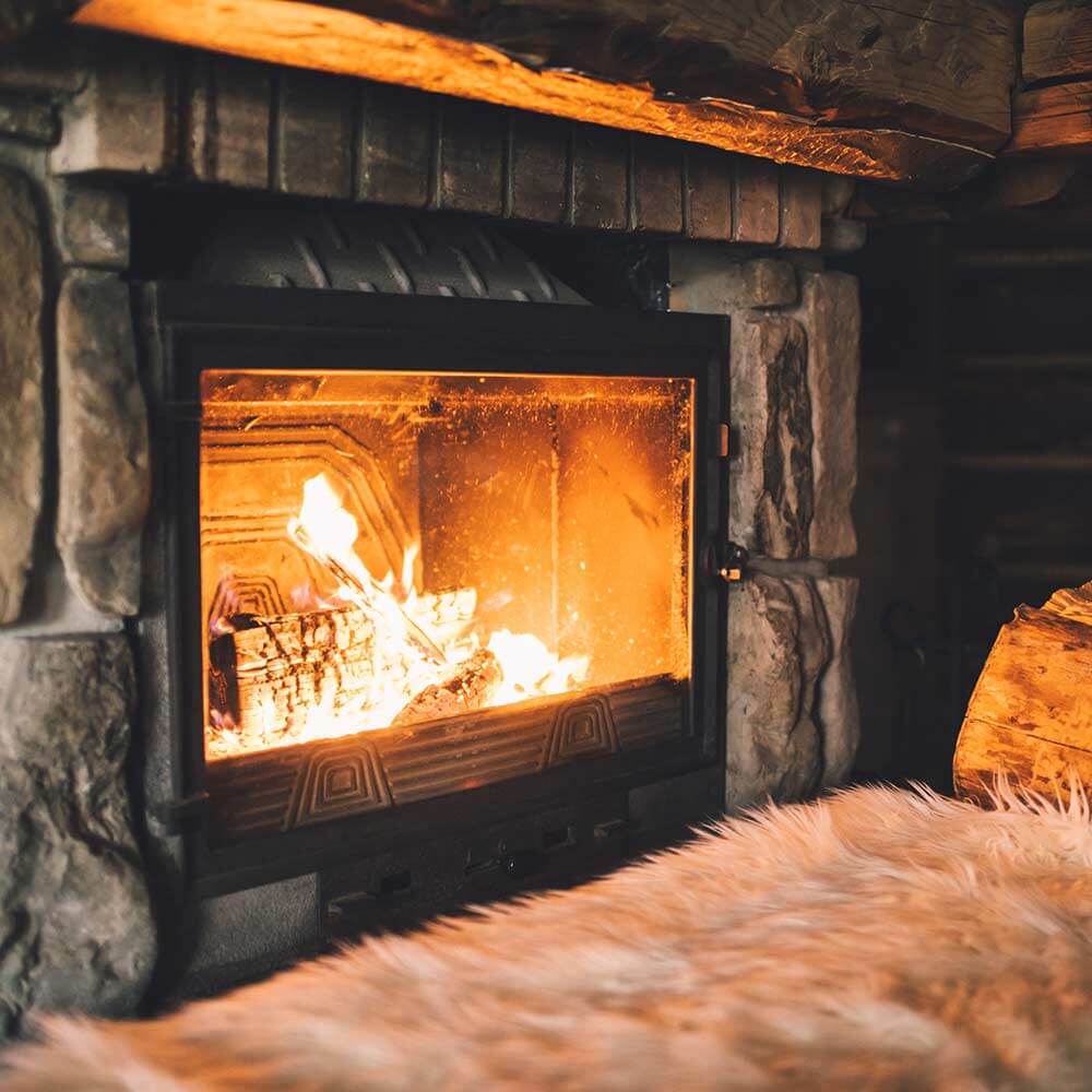 Caminetto nel Villaggio Chalet