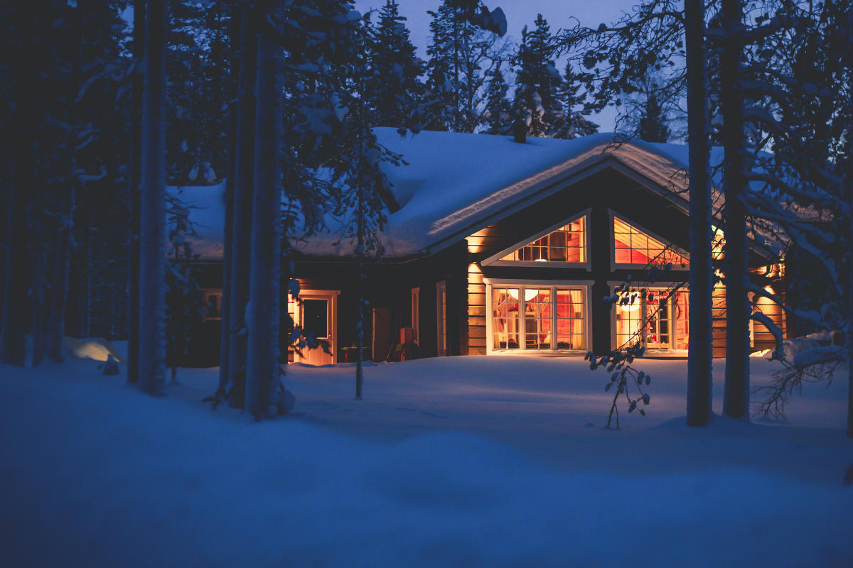 Chalet in inverno
